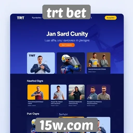Navegação e design da plataforma trt bet