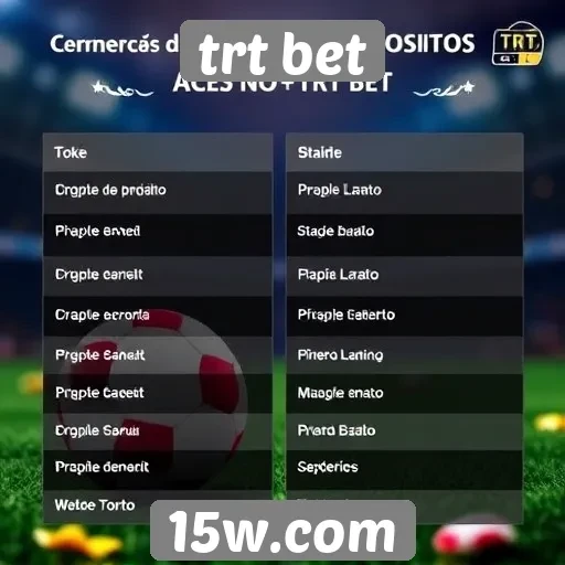 Métodos de pagamento aceitos no trt bet